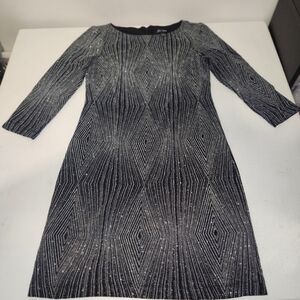 Elegant Black and Silver Women's Dress